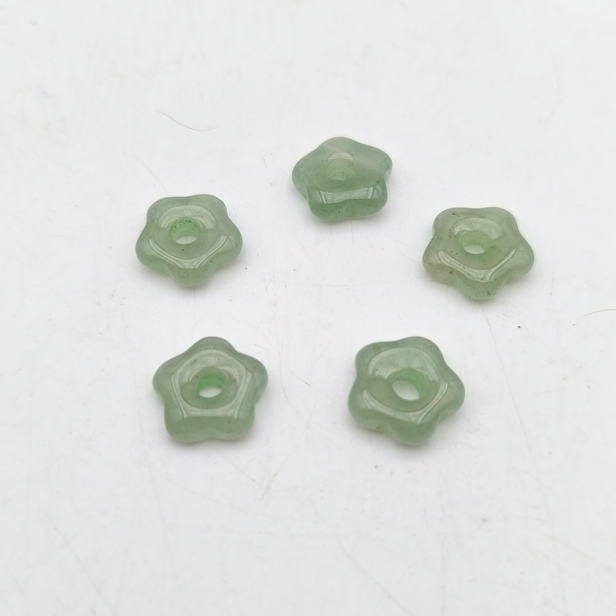 Pendentif Fleur Aventurine verte