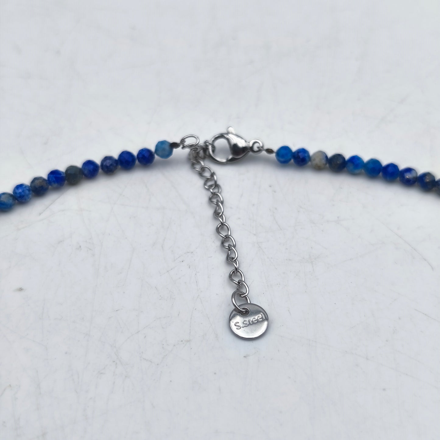Facettierte Perlenkette - Lapislazuli (3 mm)