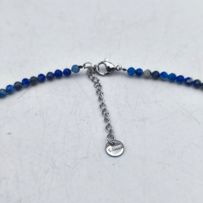 Facettierte Perlenkette - Lapislazuli (3 mm)