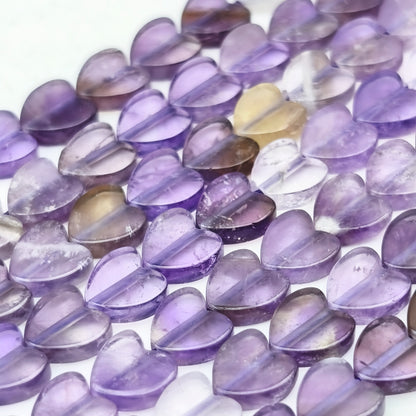 Rang de perles cœur - Améthyste naturelle (6 mm)