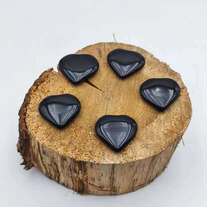 Petit Coeur PLAT - Onyx - Taille M