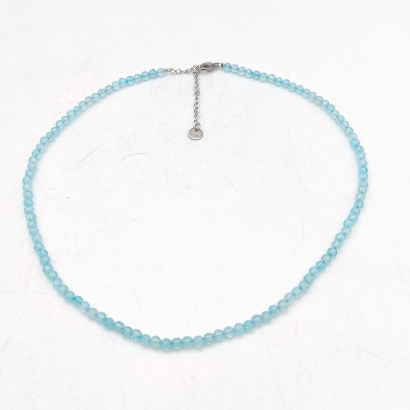 Collar de perlas facetadas - Topacio EXTRA (3 mm)