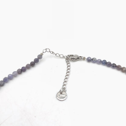 Facettierte Perlenkette - Tansanit (3 mm)
