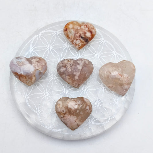 Petit Coeur - Agate Fleur (Sakura) - Taille G