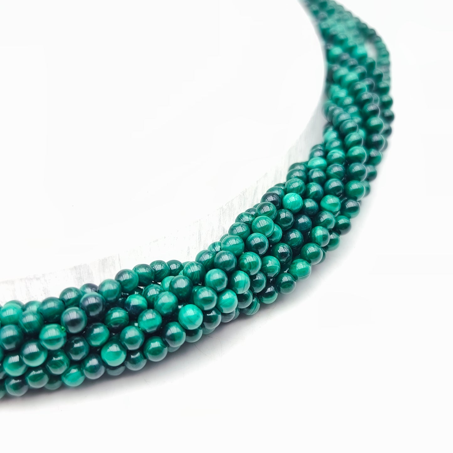 Rang de perles - Malachite (4 mm)