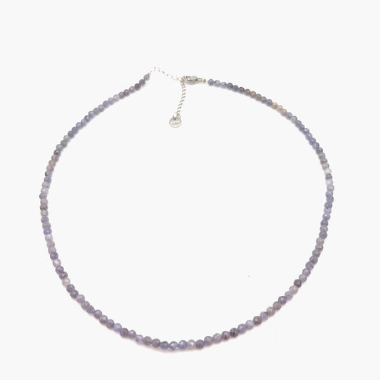 Collier perles facettées -  Tanzanite (3 mm)