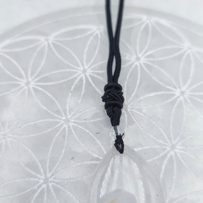 Pendentif poire avec son cordon - Cristal