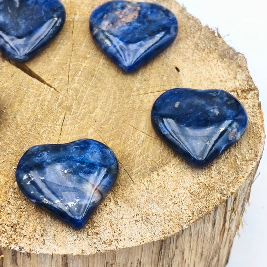 Petit Coeur PLAT - Sodalite EXTRA - Taille M