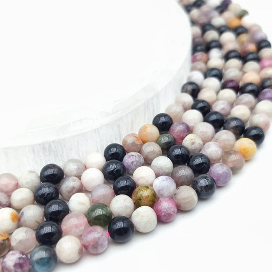 Rang de perles - Tourmaline Multicolore (8 mm)