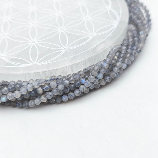 Rang de perles facettées - Labradorite (4 mm)