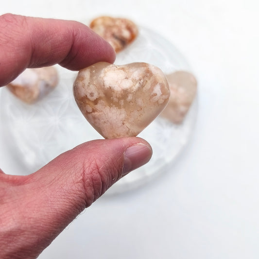 Petit Coeur - Agate Fleur (Sakura) - Taille G